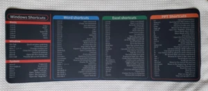 Mouse Pad Large Short Cuts: Windows/Word/Excel/PPT - Afbeelding 1 van 5