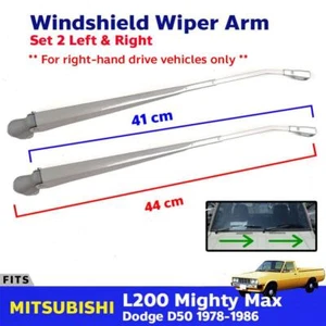 Windshield Wiper Arm Metal L+R Fits Mitsubishi L200 Mighty Max 1978-86 RHD Only - Imagen 1 de 9