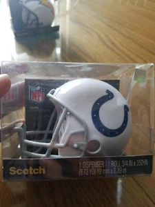 COLTS NFL Football Helmet scotch tape dispenser with Scotch tape roll - Picture 1 of 6