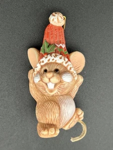 Vintage Hallmark Merry Mouse Ornament 1985 Keepsake Christmas Boxed Retro Decor - Picture 1 of 6