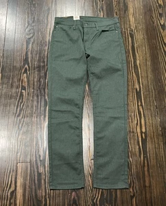 Levi’s 511 Slim Tech Pants Men’s 32 x 32 Green Cotton Polyester NEW - Picture 1 of 5