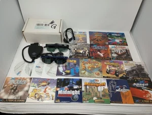 X3D Technologies PC Viewer Glasses 3DWORLD / TDV3D Lot with Software & 15 Games - Picture 1 of 14