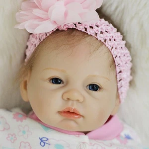 22 Inch Baby Realistic Newborn Reborn Doll Cloth Body Soft Lifelike Vinly Gift - Picture 1 of 6
