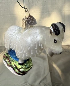 Old World Christmas Mountain Goat Blown Glass Ornament Christmas Tree EUC - Picture 1 of 5