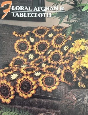 CROCHET Annie’s Afghan Quilt Club ~ “Floral Afghan And Tablecloth” ~ PATTERN ~ - Image 1 of 3