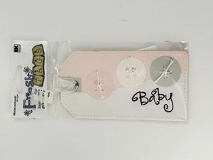 EK Succes Fresh Tags BABY hellrosa weiß grau Sammelalbum Rebecca Sower Designs - Bild 1 von 2