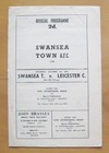 SWANSEA TOWN v LEICESTER CITY 1953/1954 *VG Condition Football Programme*