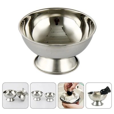 Metal Shaving Bowl Stainless Steel Shave Mug For Men Gift Shaving Supplies - Imagen 1 de 4