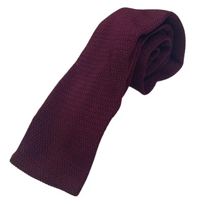 Corbata vintage de punto suelta de extremo plano hecha a mano para hombre ajustada Foto 1 de 2