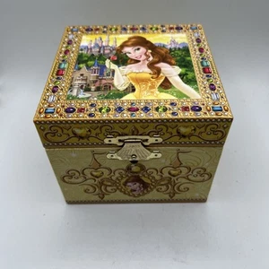 Disney Parks Belle Beauty And The Beast Princess Jewelry Music Box Gold Musical - Picture 1 of 14
