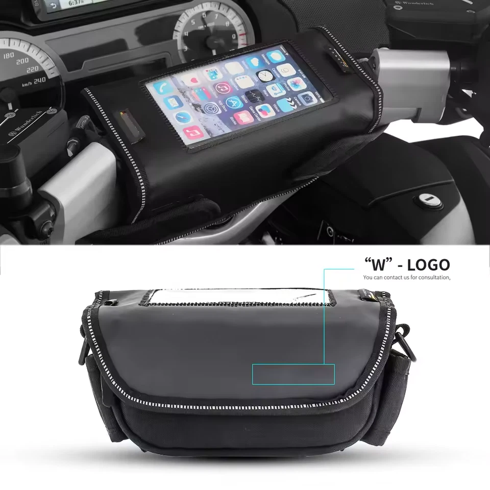 Handlebar Bag Phone Holder Storage For BMW R1200RT R1250RT K1600GTL R1100RT — 第 1/4 张图片