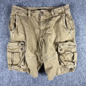 Pantalones Cortos de Carga American Eagle Para Hombre 33x11 Extreme Flex Largo Caqui Grunge - Imagen 1 de 8