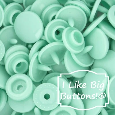 KAM Plastic Snaps: B19 Pastel Green-Size 20/T5-No Sew Snap Buttons Sewing Crafts - Image 1 of 4