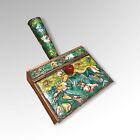 Antique Cloisonne Chinoserie Enameled Brass Chinese Handled Silk Iron Box w/ Lid