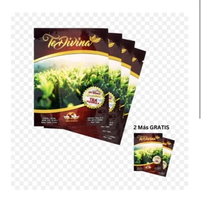 te divina el té de desintoxicación original para desintoxicación, limpieza y pérdida de peso 6 bolsas Foto 1 de 2