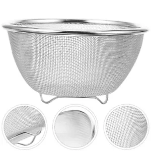Stainless Steel Vegetable Basket Strainers and Colanders Small Mesh for Kitchen - Picture 1 of 12
