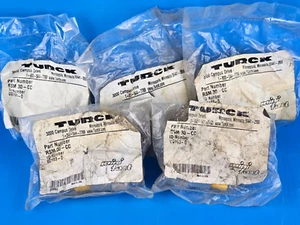 SEALED Turck RSM30-CC Mini Fast 3-Pin Male Connector RMS30CC ( Lot of 5 ) - Picture 1 of 5