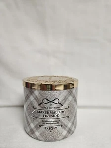 Bath And Body Works Marshmallow Fireside Candle 2024 NEW 3 Wick 14.5 oz - Picture 1 of 1
