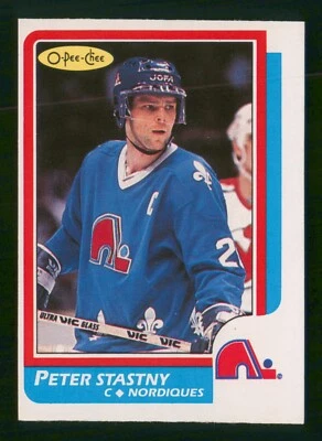 PETER STASTNY 1986-87 O-PEE-CHEE 86-87 NO 20 NRMINT+          12003 - Image 1 of 2