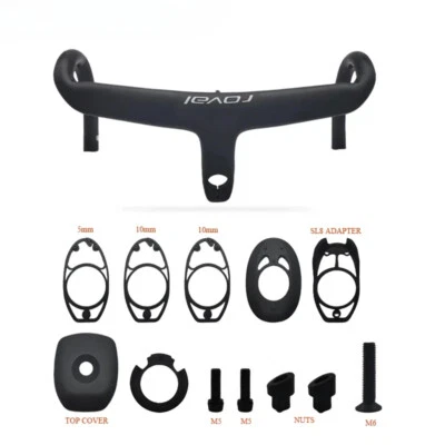 Manillar interno de bicicleta de carretera de enrutamiento cabina integrada de carbono manillar Di2 Foto 1 de 4