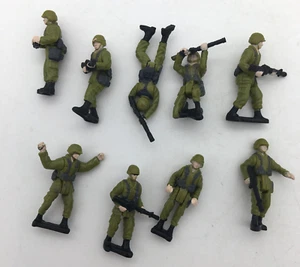 1997 Galoob BATTLE SQUADS Combat Platoon #1 9 Soldiers Loose Detailed Mini - Picture 1 of 7