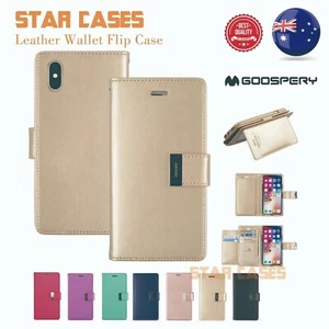 Wallet Leather Flip Case Shockproof Cover For iPhone16e 15 14 13 12 11 Pro Max 7 - Picture 1 of 19