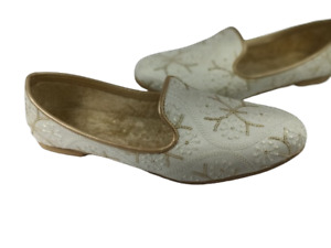 white Wedding Shoes For Men Sherwani Formal Shoes Handmade Loafer Ethnic Flat.