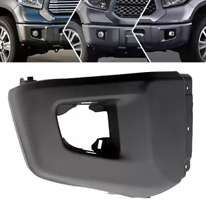 For 2014-2021 Toyota Tundra Front Bumper End Cap Matte Black Passenger Right - Picture 1 of 10