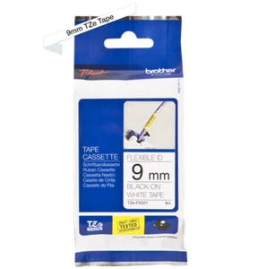 Beschriftungsband original Brother P-touch TZe-FX221 9mm sw/ws Flexi für Kabel - Bild 1 von 6