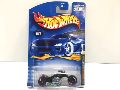 2001 Hot Wheels BLAST LANE MOTORCYCLE Skull & Bones Series Diecast Black - Image 1 of 4