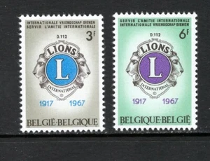 Belgien 1967 LÖWEN INTERNATIONAL EMBLEM SC 679-80 MLH - Bild 1 von 1