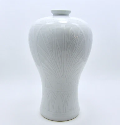 Jarrón botella Prunus antiguo/de colección coreano blanco Baekja hecho a mano aprox. 1925-1950 Foto 1 de 4