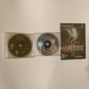PS1 Clock Tower, Clock Tower II, (Sony PlayStation) PS2 Clock Tower Lote de 3 Juegos - Imagen 1 de 10