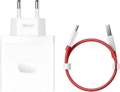 Caricabatterie OnePlus SuperVooc Power Adapter 100W + Type-A Type-C Bianco - Immagine 1 di 4