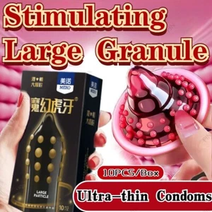 10Pcs Condoms Tight 52mm Spike Small Size Ultra Thin Latex Condom Men Products - Picture 1 of 8