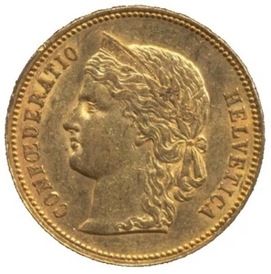 20 Franken Goldmünze Helvetia 1889 Schweiz in Kapsel, D0577 - Picture 1 of 2