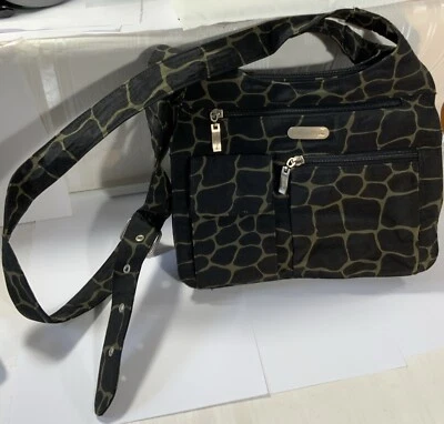 Baggallini Bolso de Hombro Ciudad Bandolera Organizador Cartera de Viaje Nylon Estampado de Animales Foto 1 de 4