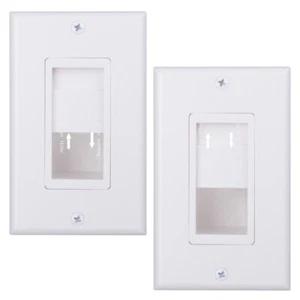 1-Gang Cable Wall Plate Cable Pass Through with Slider Cover Wall Plate Cover - Picture 1 of 9