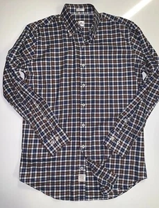 Camisa de hombre PETER MILLAR azul a cuadros con botones talla mediana - Imagen 1 de 6