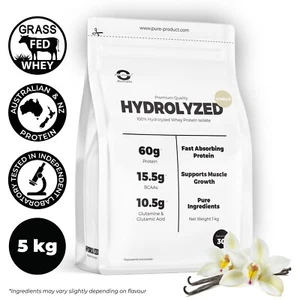 100% HYDROLYZED WHEY PROTEIN ISOLATE 5KG - MIX FLAVOURS - Picture 1 of 8