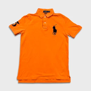 Camisa Polo Ralph Lauren Hombres Pequeña Naranja Big Pony Informal Preppy Camiseta Manga Corta - Imagen 1 de 9
