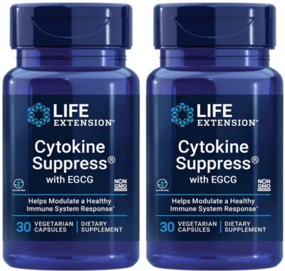 SUPRESSÃO DE CITOCINAS com EGCG INFLAMAÇÃO SISTEMA IMUNOLÓGICO 60 Cápsulas EXTENSÃO DE VIDA - Imagem 1 de 4