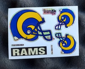 Team NFL Los Angeles Rams Football Prismatic Helmet Sticker VTG RARE & NEW 1993! - Picture 1 of 2