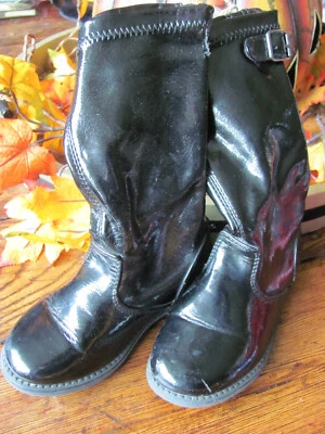 Botas Kenneth Cole Reaction para niñas pequeñas de cuero sintético negras talla niño 10 en muy buena condición Foto 1 de 4