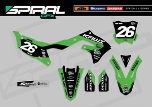 Custom MX Graphics Kit Kawasaki KXF 250 450 Privateer 2019 2020 2021 - Picture 1 of 1