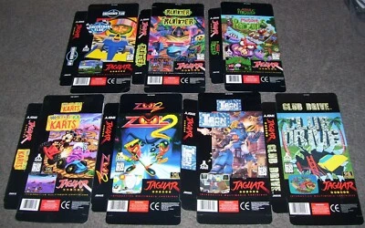 Consola de juegos Atari Jaguar 64 bits 7 x NUEVAS cajas de juegos Zool 2 karts Club Drive