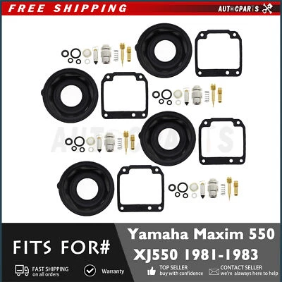For YAMAHA XJ550 1981-1983 XJ 550 Maxim 4 Carburetor repair kit diaphragm Vacuum - Image 1 of 4