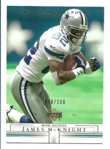 James McKnight 2001 Upper Deck GOLD #51 #010/100 Dallas Cowboys - Picture 1 of 2