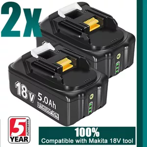 2x 18V 5.0Ah for Makita Battery 18V Li-ion Battery BL1860B BL1850B BL1830 Spare Battery. - Picture 1 of 11