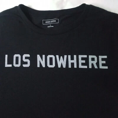 Los Nowhere Adam Levine Large Black T Shirt Maroon 5 - Image 1 of 4
